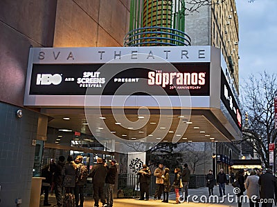 Marquee for The Sopranos Reunion Event Editorial Stock Photo